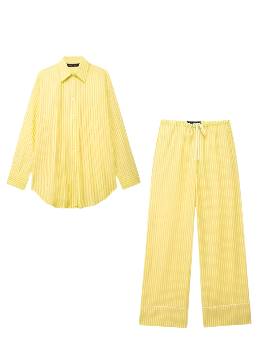 Isabella Yellow Stripe Set