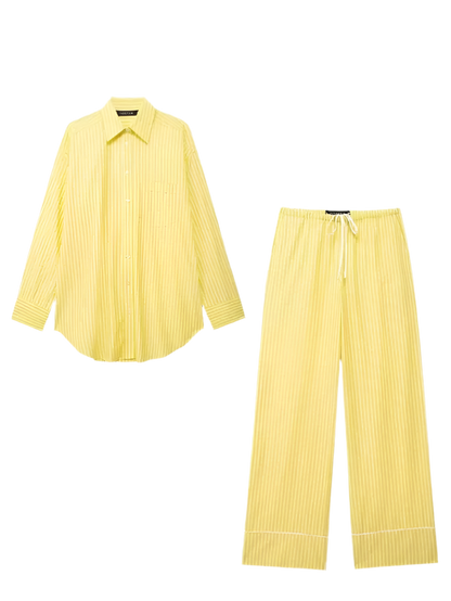 Isabella Yellow Stripe Set