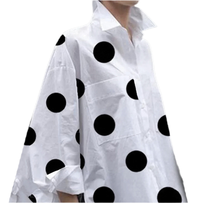 Designer Polka-Dot Blouse