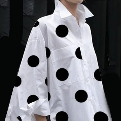 Designer Polka-Dot Blouse