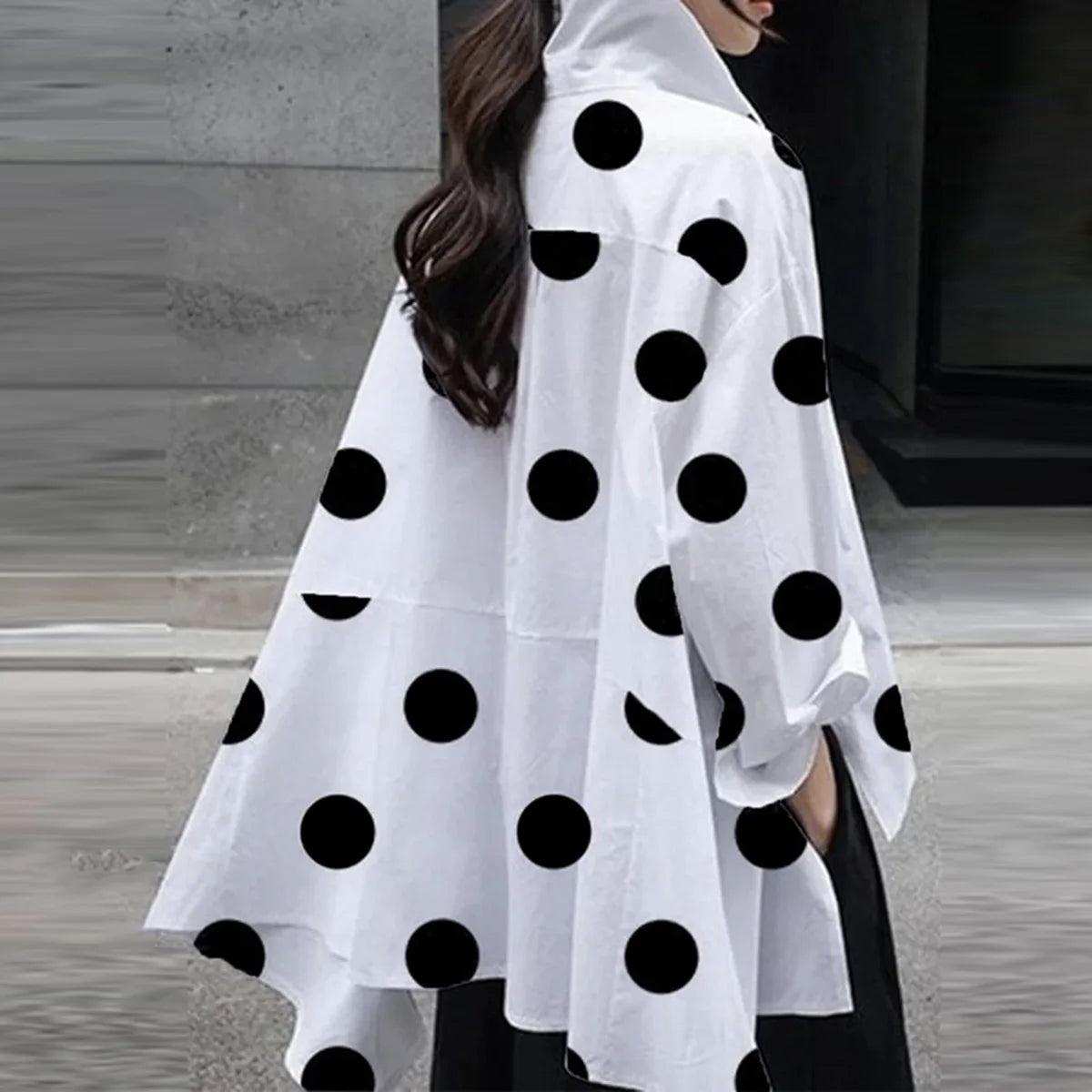 Designer Polka-Dot Blouse