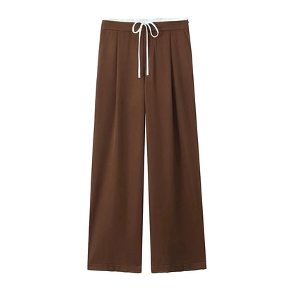 Renaya Double Waistband Wide Leg Pants