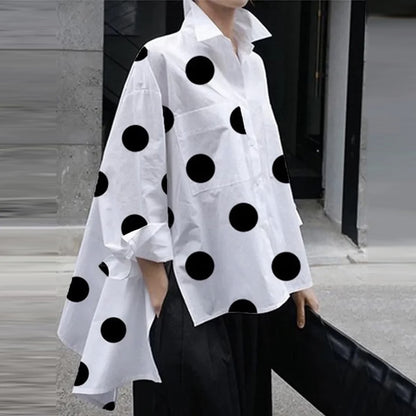 Designer Polka-Dot Blouse