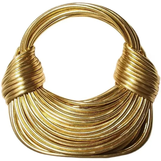 Gold Designer Noodle Bag